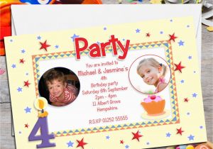 Cheap Personalised Birthday Invitations Colors Cheap Joint Birthday Invitation Cards with Photo