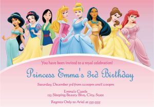 Cheap Princess Birthday Invitations Birthday Invitation Disney Princesses Birthday