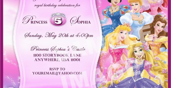 Cheap Princess Birthday Invitations Birthday Invitation Disney Princesses Birthday
