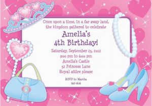 Cheap Princess Birthday Invitations Pink Princess Party Personalized Invitation Cheap