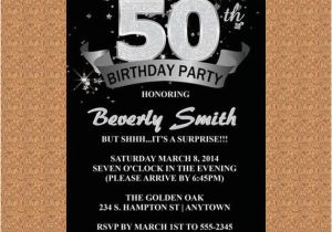 Cheap Surprise Birthday Invitations 50th Birthday Invitation Milestone Birthday Invitation