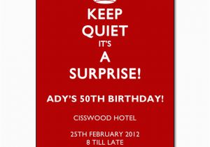 Cheap Surprise Birthday Invitations Keep Quiet It 39 S A Surprise Party Invitations Red White