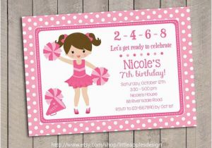 Cheerleading Birthday Invitations Cheerleader Invitation Cheerleader Birthday Invitation