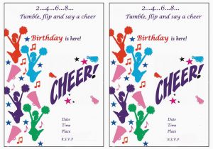 Cheerleading Birthday Invitations Cheerleading Birthday Invitations Birthday Printable