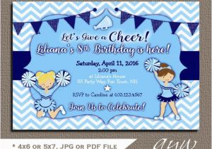 Cheerleading Birthday Invitations Cheerleading Birthday Party Invitation Girl Printable