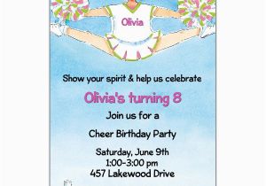 Cheerleading Birthday Invitations Cheerleading Pixie Split Birthday Invitations Paperstyle