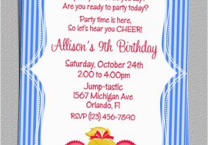 Cheerleading Birthday Invitations Custom Cheer Cheerleading Party Birthday Invitations Diy