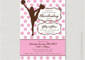 Cheerleading Birthday Invitations Printable Cheerleading Party Invitation Dance Party