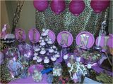 Cheetah Birthday Party Decorations Birthday Party Cheetah Print Pink and Gold Candy Buffet