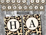 Cheetah Print Birthday Decorations Leopard Print Cheetah Print Birthday Party Decoration Banner