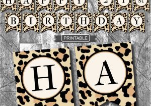 Cheetah Print Birthday Decorations Leopard Print Cheetah Print Birthday Party Decoration Banner