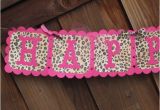 Cheetah Print Birthday Decorations Pink Leopard Animal Print Birthday Banner Leopard Party