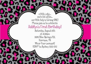 Cheetah Print Birthday Invitation Templates Cheetah Print Invitations Free