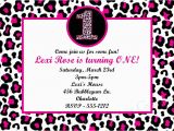 Cheetah Print Birthday Invitation Templates Leopard Party Invitations