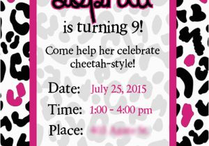 Cheetah Print Birthday Invitation Templates Super Simple Cheetah Birthday Party Ideas Overstuffed