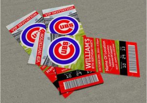 Chicago Cubs Birthday Invitations Cas Birthdays and Ticket Invitation On Pinterest