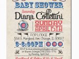 Chicago Cubs Birthday Invitations Chicago Cubs Baby Shower Invitation Baseball by