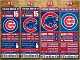 Chicago Cubs Birthday Invitations Chicago Cubs Birthday Invitation Baseball by Sportfundigital