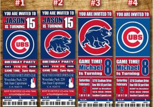 Chicago Cubs Birthday Invitations Chicago Cubs Birthday Invitation Baseball by Sportfundigital