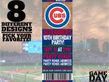 Chicago Cubs Birthday Invitations Chicago Cubs Invitation Printable by Gamedayprintable On Etsy