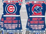 Chicago Cubs Birthday Invitations Chicago Cubs themed Birthday Invitation Tickets World Series