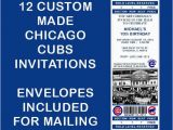 Chicago Cubs Birthday Invitations Items Similar to 12 Personalized Chicago Cubs Ticket Party