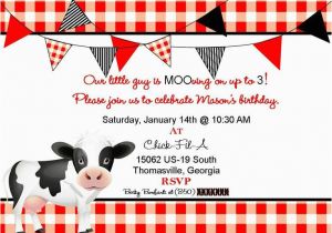 Chick Fil A Birthday Party Invitations 17 Best Images About Cow 39 S Party On Pinterest