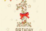 Child Birthday Cards Designs 1st Kids Birthday Invitation Card Stock Illustration
