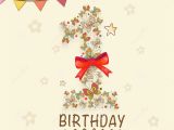 Child Birthday Cards Designs 1st Kids Birthday Invitation Card Stock Illustration