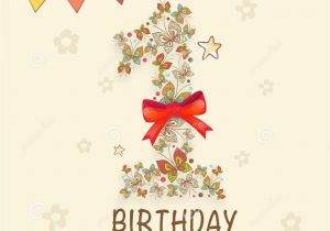 Child Birthday Cards Designs 1st Kids Birthday Invitation Card Stock Illustration