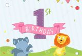 Child Birthday Cards Designs Kids 1st Birthday Celebration Invitation Card Design