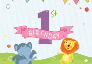 Child Birthday Cards Designs Kids 1st Birthday Celebration Invitation Card Design