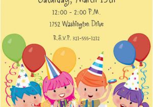 Child Birthday Party Invitation Wording Birthday Invitation Wording Ideas