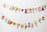 Children S Happy Birthday Banners Aliexpress Com Buy Birthday Party Banners Cartoon Happy