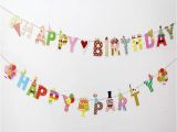 Children S Happy Birthday Banners Aliexpress Com Buy Birthday Party Banners Cartoon Happy