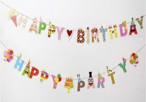 Children S Happy Birthday Banners Aliexpress Com Buy Birthday Party Banners Cartoon Happy