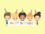 Children S Happy Birthday Banners Kids Happy Birthday Banner Stock Vector Illustration Of