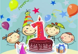 Childrens Email Birthday Cards 1st Birthday Wishes for Cute Babies