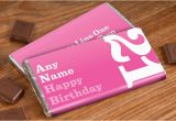 Chocolate Birthday Gifts for Her Personalised Chocolate Bar 21st Birthday for Her