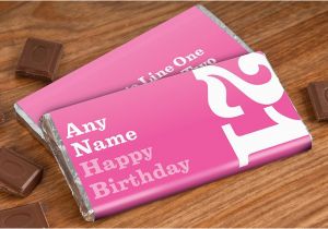 Chocolate Birthday Gifts for Her Personalised Chocolate Bar 21st Birthday for Her