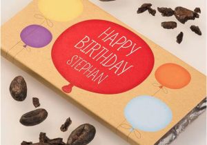 Chocolate Birthday Gifts for Him Personalised Happy Birthday Chocolate Bar for Him Alice