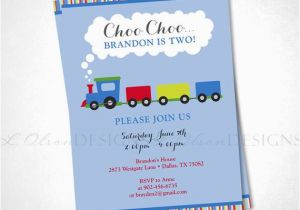 Choo Choo Train Birthday Invitations Choo Choo Train Birthday Invitation