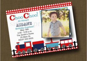 Choo Choo Train Birthday Invitations Items Similar to Choo Choo Train Birthday Invitation with