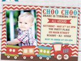 Choo Choo Train Birthday Invitations Vintage Choo Choo Train Birthday Party Photo Invitation