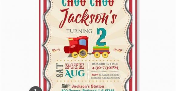 Choo Choo Train Birthday Party Invitations Choo Choo Invitation Train Birthday Invitation Train Party