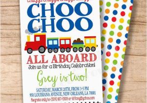 Choo Choo Train Birthday Party Invitations Choo Choo Train Birthday Invitation Boys by Sweetprovidence