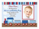 Choo Choo Train Birthday Party Invitations Choo Choo Train Photo Birthday Party Invitations Zazzle