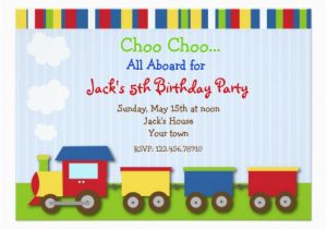 Choo Choo Train Birthday Party Invitations Choo Choo Train Trains Birthday Party Invitations Zazzle