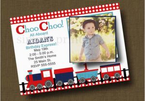Choo Choo Train Birthday Party Invitations Items Similar to Choo Choo Train Birthday Invitation with