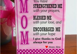 Christian Birthday Gifts for Her Christian Mom Keepsake Plaque Gift Religious Mother Thank You